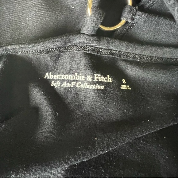 Abercrombie & Fitch Black Spaghetti Strap Bodysuit with Silver Ring Detail - Picture 5 of 9